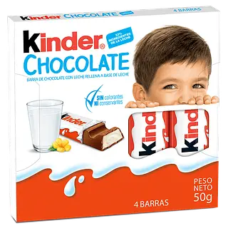 CHOCOLATINA BARRA KINDER*4U*100G