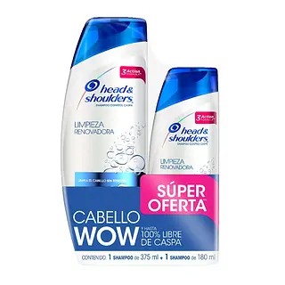 SHAMPO RENOVADOR 375ML+180MLHEAD&SHOURD