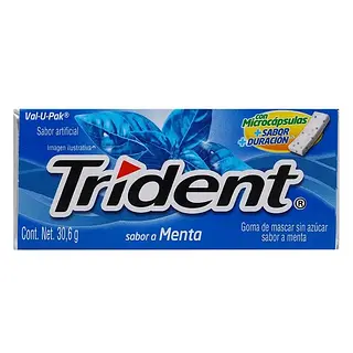 CHICLE MENTA TRIDENT*18U
