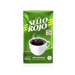 CAFE MOLIDO DESCAFEINADO SELLO ROJO*250G