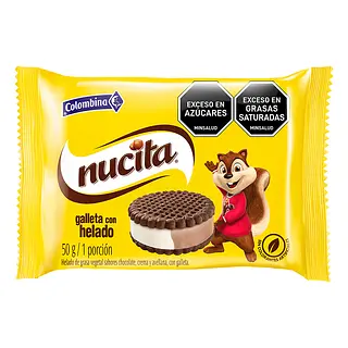 HELADO GALLETA NUCITA COLOMBINA*50G