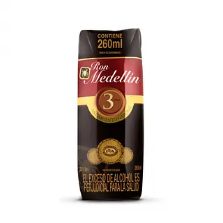 RON AÑEJO MEDELLIN TETRA *260 ML