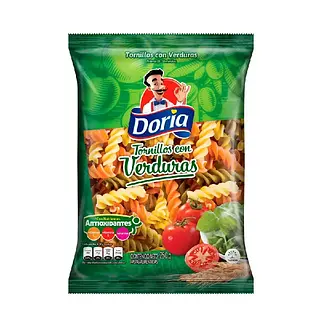 PASTA TORNILLOS VERDURAS DORIA *250G