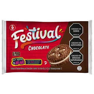 GALLETA CHOCOLATE FESTIVAL *403 GR