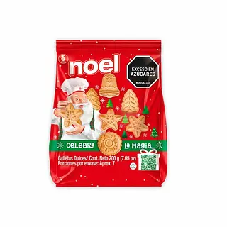 GALLETA NAVIDAD BOLSA NOEL*200G