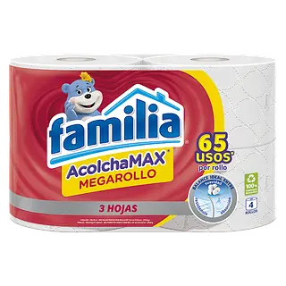 PAPEL HIGIENICO ACOLCHAMAX FAMILIA*4U