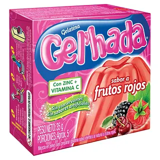 GELATINA FRUTOS ROJOS GELHADA*35G