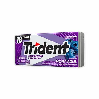 CHICLE MORA AZUL TRIDENT*18U