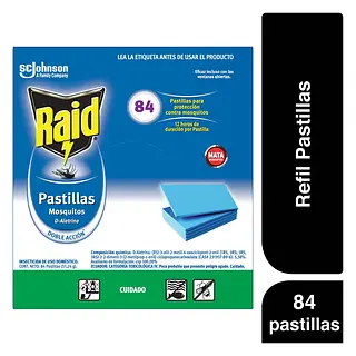 INSECTICIDA PASTILLA RAID*84
