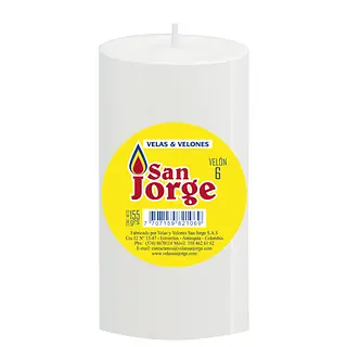 VELADORA BLANCA SAN JORGE #6