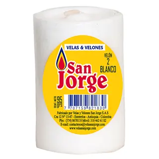 VELADORA BLANCA SAN JORGE #2