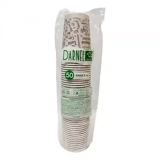 VASO 6OZ NATURAL DARNEL * 50 UND