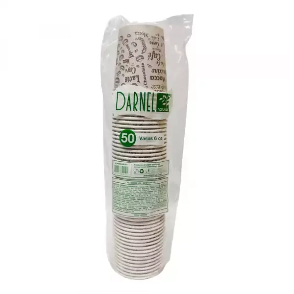 VASO 6OZ NATURAL DARNEL * 50 UND