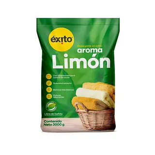 DETERGENTE POLVO LIMON EXITO * 3000G
