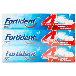 CREMA DENTAL CUATRIACCION FORTIDENT*85GR*3U