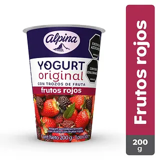 YOGURT FRUTOS ROJOS ALPINA*200GR