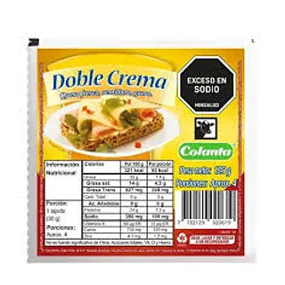 QUESO DOBLE CREMA COLANTA *125 C