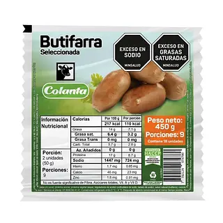 BUTIFARRA SELECCIONADA COLANTA*450G