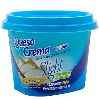 QUESO CREMA SLIGHT COLANTA *230GR