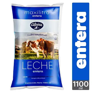 LECHE LIQUIDA ENTERA ALPINA*1.1L