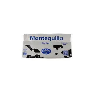 MANTEQUILLA SIN SAL ALPINA*125G