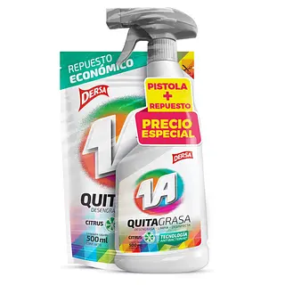 QUITAGRASA PISTOLA+ REPUESTO DERSA*500ML