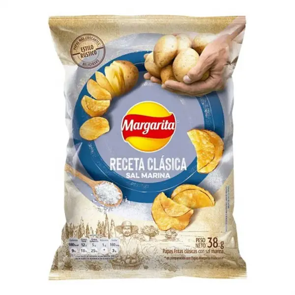 SNACK PAPA CLASICA MARGARITA SAL*38GR