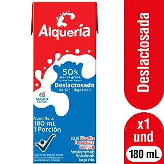 LECHE LIQUIDA DESLACTOSADA ALQUERIA*180ML