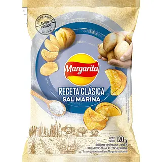 SNACK PAPA CLASICA MARGARITA SAL*120GR