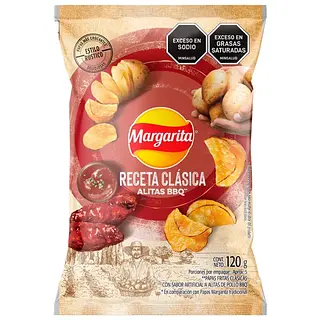 SNACK PAPA CLASICA BBQ MARGARITA *120GR