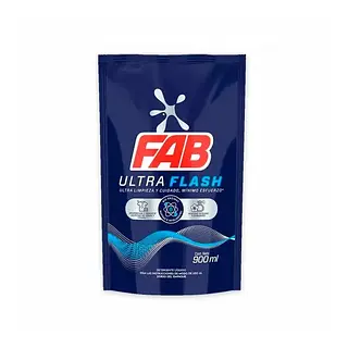 DETERGENTE LIQUIDO ULTRA FLASH FAB*900ML