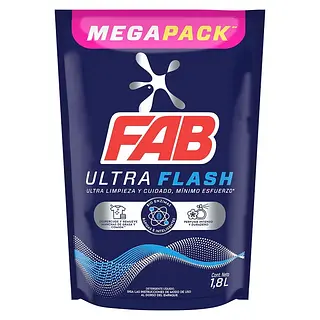 DETERGENTE LIQUIDO COLOR ULTRA FLASH FAB*1.8L