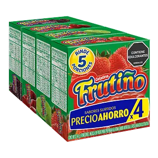 GELATINA FRUTIÑO SURTIDA*14G*3U