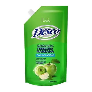 JABON LIQUIDO MANOS MANZANA VERDE DESEO*1L