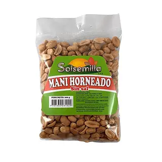 SNACK MANI SIN SAL SOLSEMILLA*200GR