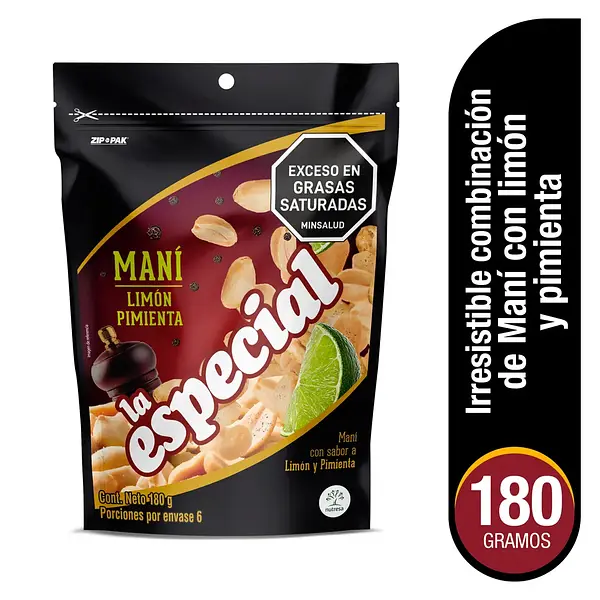SNACK MANI LIMON PIMIENTA ESPECIAL*180