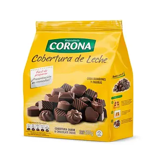 COBERTURA CHOCOLATE LECHE CORONA*500GR