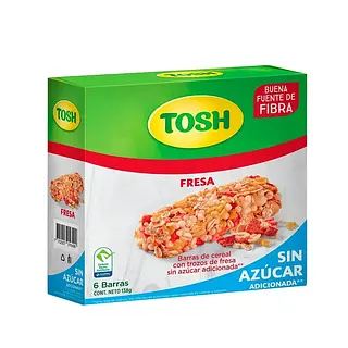 CEREAL BARRA FRESA TOSH*138GR*6U