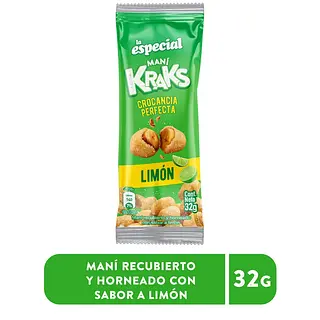 SNACK MANI KRAKS LA ESPECIAL LIMON * 32G