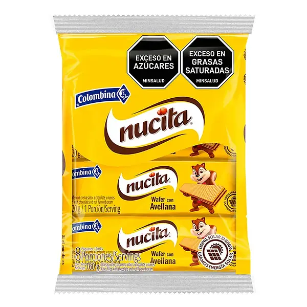 GALLETA AVELLANA WAFER NUCITA*20U