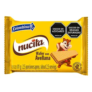 GALLETA WAFER NUCITA*81G