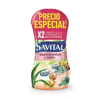 SHAMPOO + ACOND MULTIVI SAVITAL *510 ML
