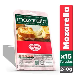 QUESO TAJADO MOZARELLA ALPINA *239G