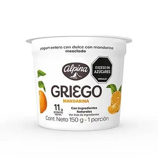 YOGURT MANDARINA GRIEGO ALPINA*150G