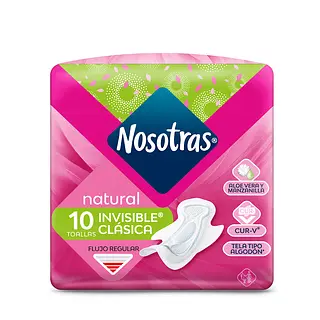 TOALLA HIGIENICA ALGODÓN NOSOTRAS*10U