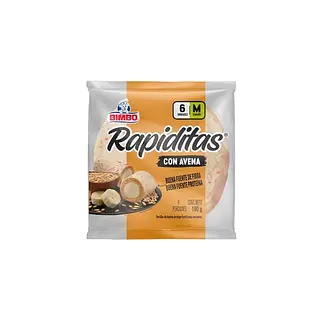 TORTILLA AVENA RAPIDITAS BIMBO*180 G