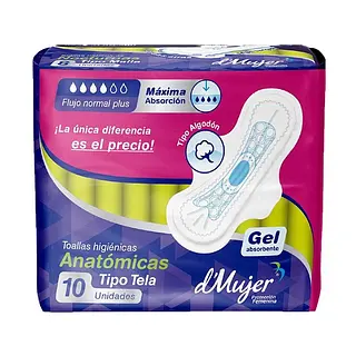 TOALLA HIGIENICA D MUJER *10U